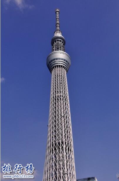 世界上最高的铁塔：东京晴空塔(634米)